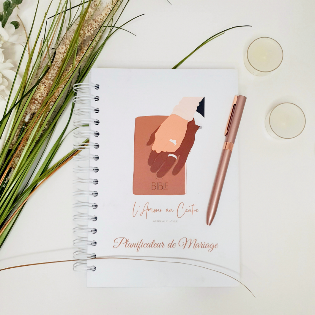 Planificateur mariage et stylo assorti